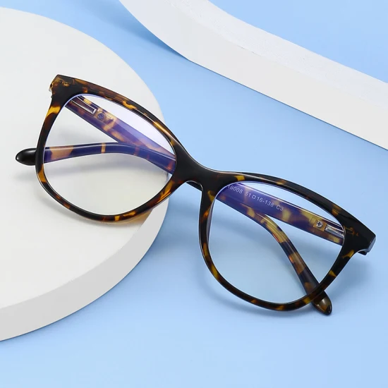 2023 Ready Stock Anti Radiation Lady Spectacle Optical Frames TR90 Round Computer Blue Light Glasses for Men Women